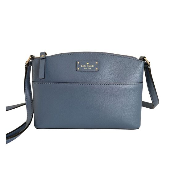 kate spade new york Handbags - Kate Spade Smoky Blue Crossbody Bag Adjustable Strap Front Pocket